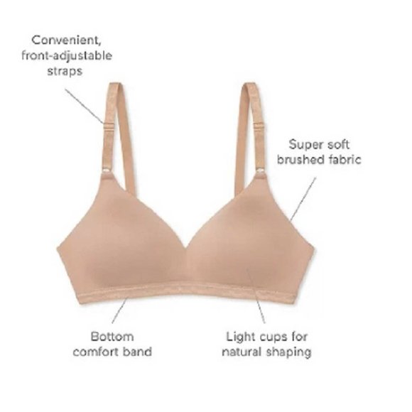 Warners Cloud 9 Super Soft Wireless Lightly Lined Comfort Bra 36D (10-AL) - Picture 3 of 8